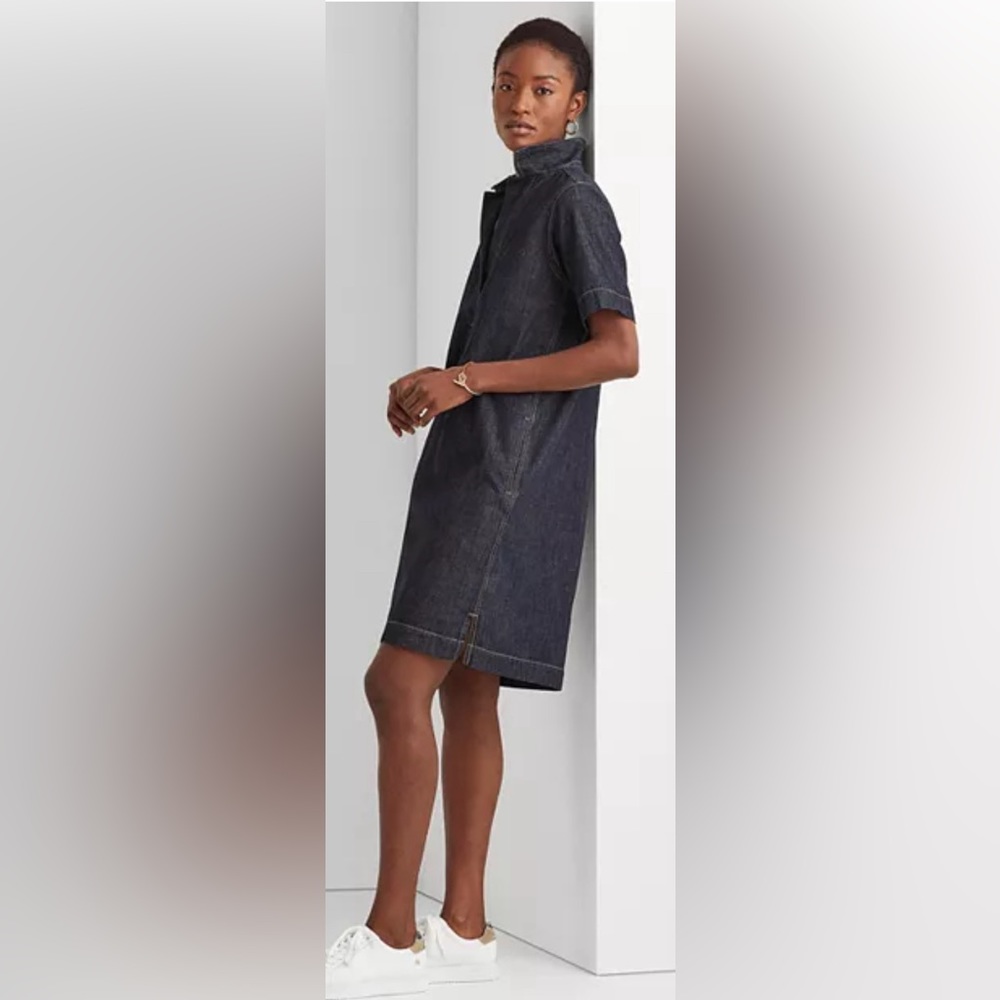 Lauren Ralph Lauren short Sleeve mini Shirt Denim dress new without tag